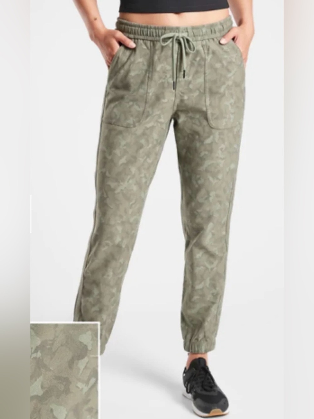 Athleta Olive Green Corallón Jogger Set Pants and Hoodie